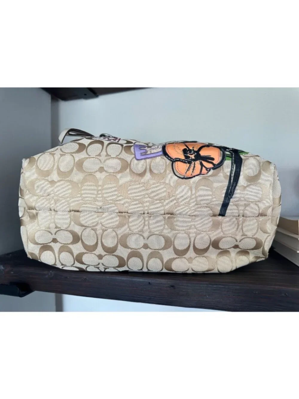 COACH Vintage Poppy Petal Signature Shoulder Bag Purse Y2K 2000s